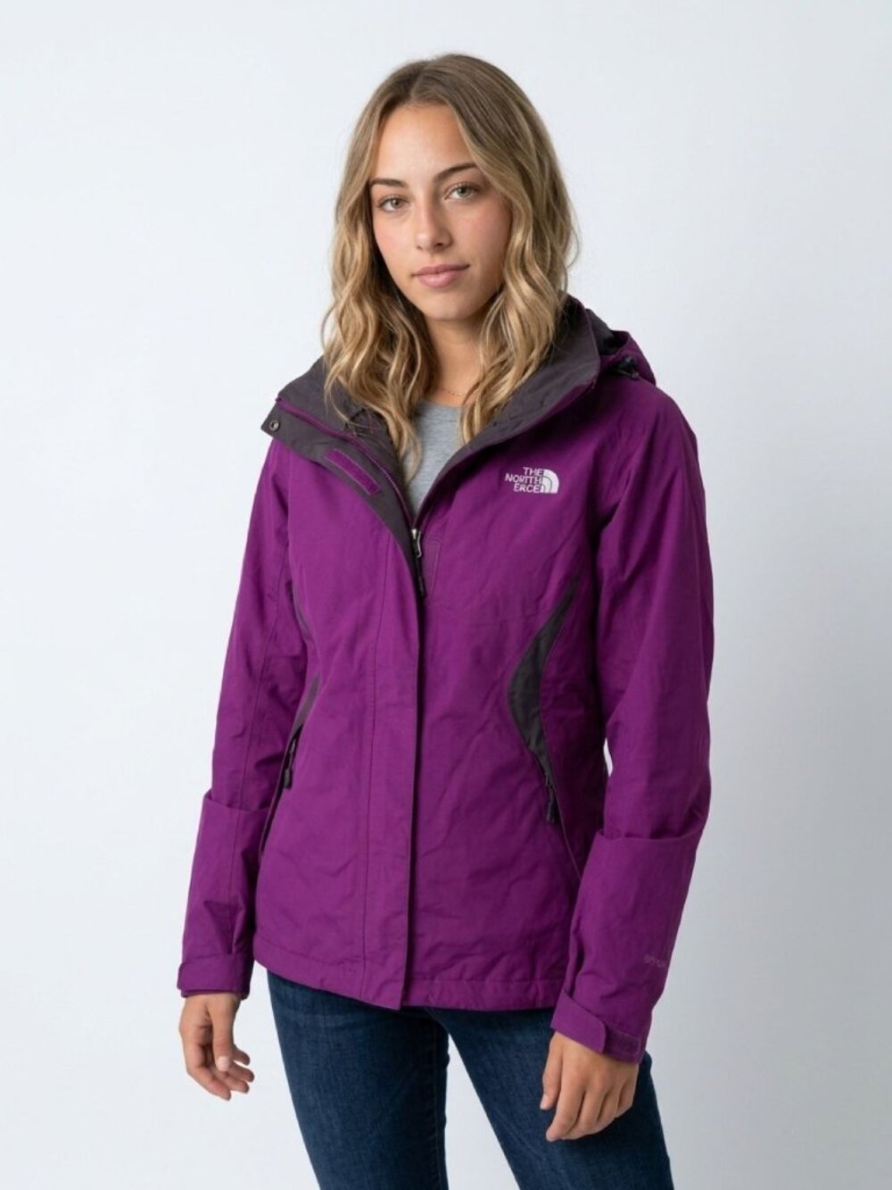 The North Face Womens Purple Waterproof Hooded Jacket M